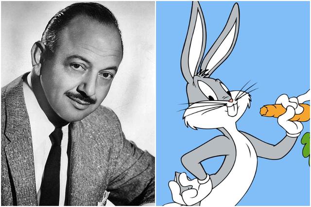 Mel Blanc junto a Bugs Bunny, personaje al que le dio voz inicialmente. Su relación duraría durante décadas. (Foto: Dominio Público/Warner Bros)