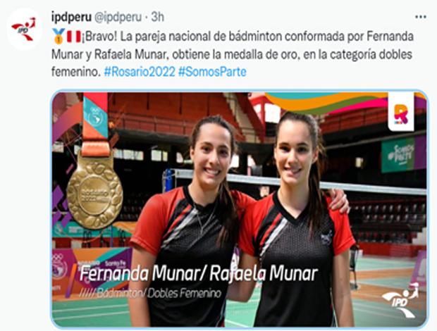 The Munar sisters also won gold medals,
