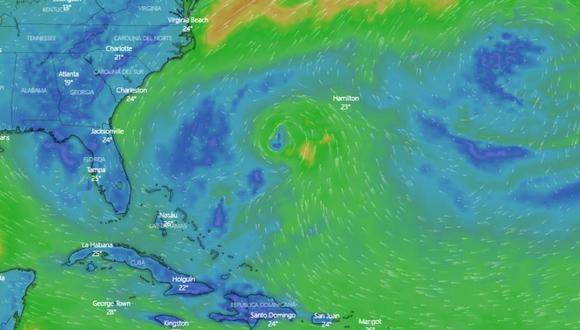 Posible formación de Andrea, la primera tormenta tropical de 2019 en el Atlántico. (Captura)