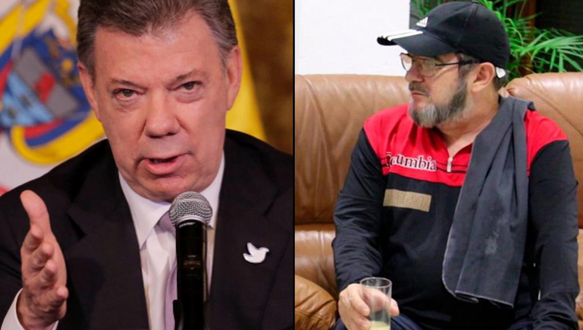 Juan Manuel Santos y Timochenko. (Fotos: AP/AFP)