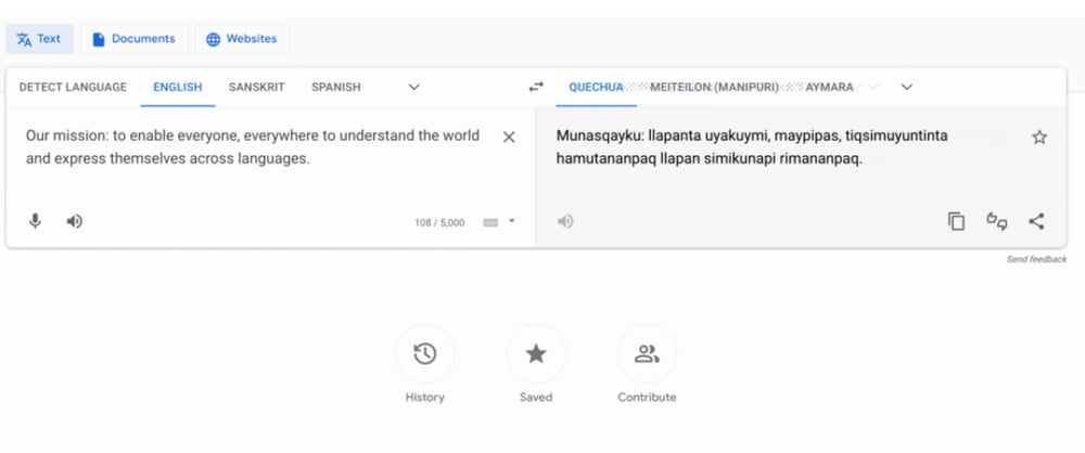 Google introduces Quechua and Aymara in its translator.