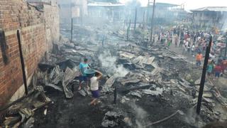 Loreto: incendio redujo a escombros más de 40 viviendas en Iquitos