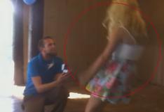 YouTube: joven le pidió la mano a su enamorada y casi la mata en el intento