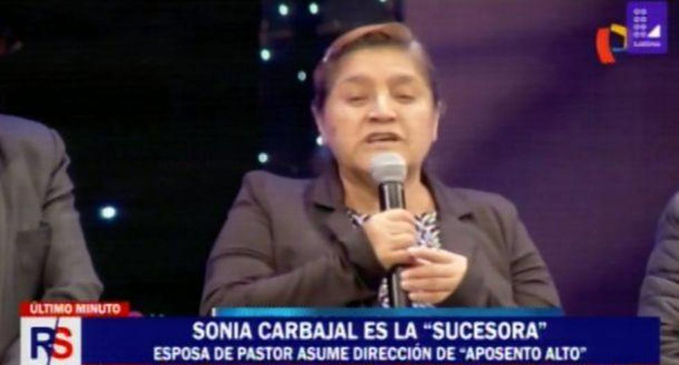 Sonia Carbajal, esposa del pastor Alberto Santana. (Foto: Captura/Reporte Semanal)
