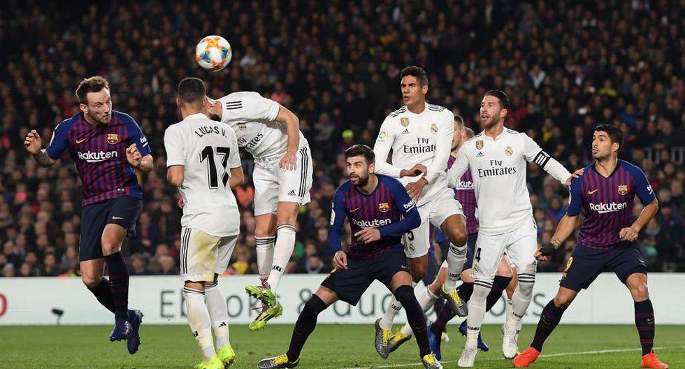Real Madrid juega contra el Barcelona por el pase a la gran final de la Copa del Rey en el Santiago Bernabéu. (Foto: Getty)