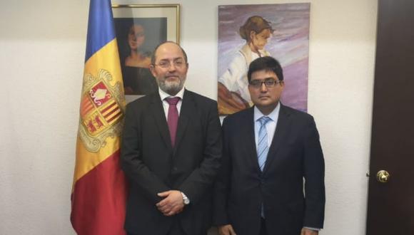 El procurador Jorge Ramírez se reunió con el fiscal general de Andorra, Alonso Alberca Sanvicens. (Foto: Difusión)