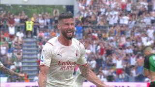 Gol de Olivier Giroud para el título: anotó el 1-0 del Milan vs. Sassuolo | VIDEO