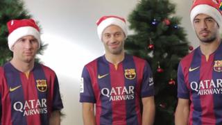 Barcelona: Messi, Suárez, Mascherano y un frío saludo navideño