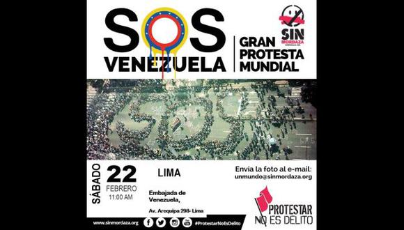 Limeños protestan hoy con S.O.S por violencia en Venezuela