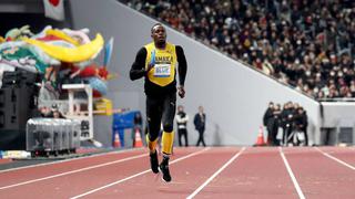 Usain Bolt estrena el estadio olímpico de Tokio 2020