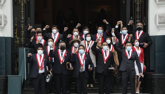 Perú Libre presentó una lista multipartidaria para la Mesa Directiva del Congreso. (Foto: Anthony Niño de Guzmán / @photo.gec)