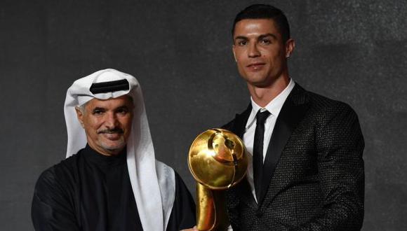 Cristiano Ronaldo se llevó el trofeo por sexta vez consecutiva. (Foto: @Globe_Soccer)