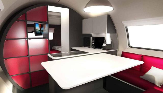 La mezcla de colores es a elección del cliente. Todos los muebles tienen ranuras que les permiten colocarse unos sobre otros cuando la casa se pliega. (Foto: Facebook Beauer)