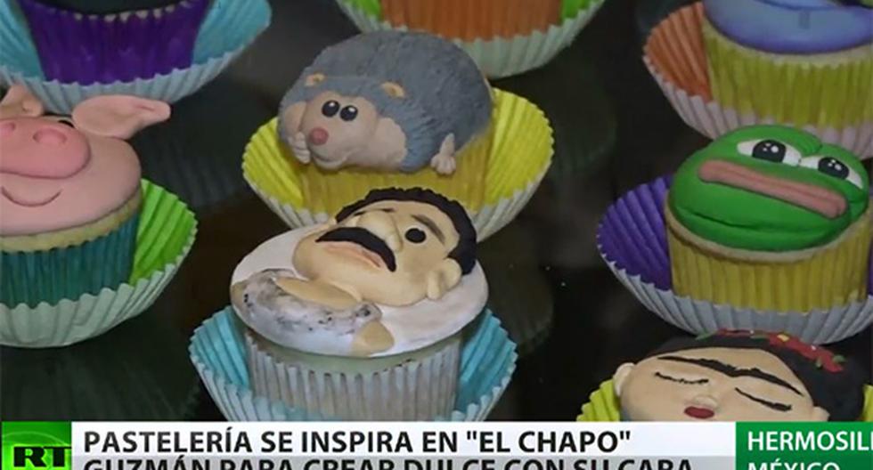 Joaquín El Chapo Guzmán apareció en un curioso pastel en México. (Foto: RT en Español)