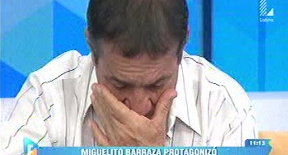 Miguel Barraza no pudo contener el llanto frente a cámaras. (Foto: Captura Latina)