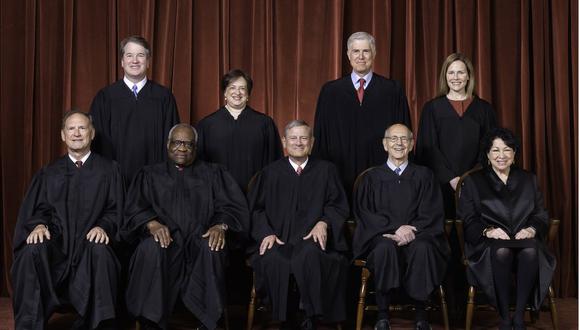 Los integrantes de la Corte Suprema de Estados Unidos. (SCOTUS).