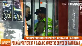 Lince: sorprenden a policía en local de apuestas durante su horario laboral | VIDEO