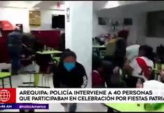Arequipa: detienen a 40 personas que bebían y bailaban en toque de queda