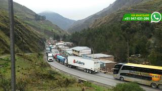 Carretera Central: autos avanzan tras paralización de la vía