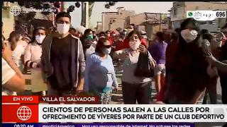 Coronavirus en Perú: club deportivo no pudo entregar canastas de alimentos por aglomeración de gente
