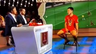 YouTube viral: Eden Hazard apareció en un estudio de TV siendo un holograma