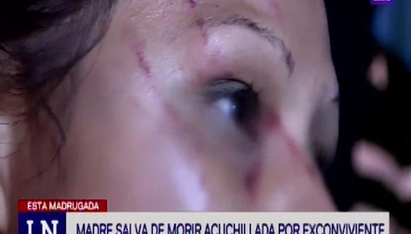 La madre de tres hijos resultó desfigurada tras recibir cortes en el rostro y en el cuerpo. (Captura: Latina)