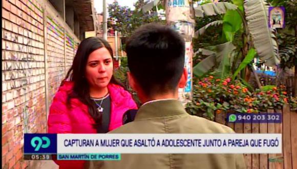La Policía Nacional capturó a Génesis Carolina Bastidas Mercado (32) mientras que su cómplice se dio a la fuga.  (Latina)