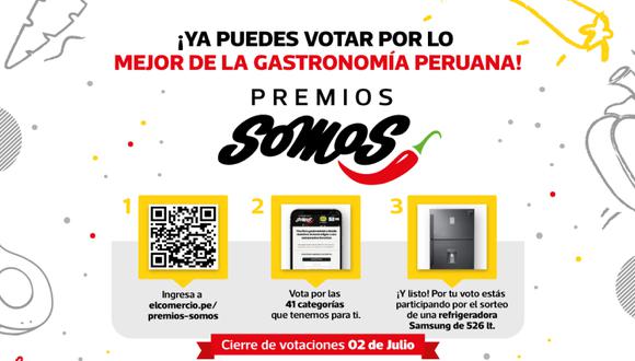 Participa y vota por lo mejor de la gastronomía peruana.