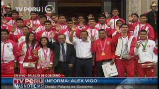 Ollanta Humala recibió a los medallistas olímpicos en Palacio