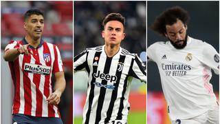 Suárez, Dybala, Marcelo y más: El equipazo que se podría formar con los jugadores que terminan contrato el 30 de junio