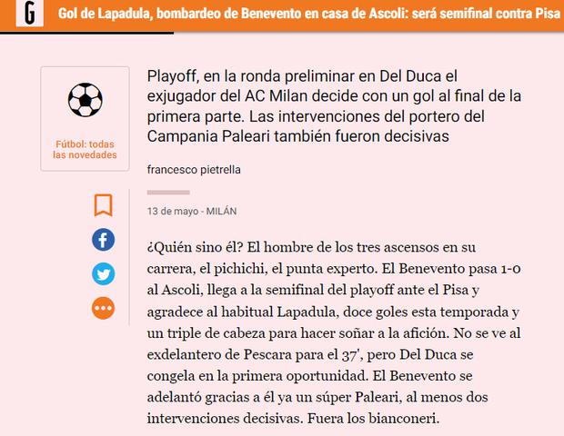 Gianluca Lapadula Jogador Benevento Durante Partida Campeonato Italiano  Série Entre — Fotografia de Stock Editorial © VincenzoIzzo #535950414