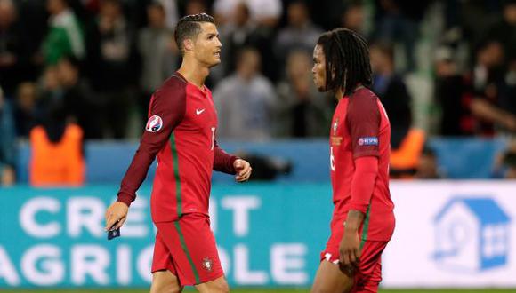 Cristiano Ronaldo y Renato Sanches. (Foto: AP)