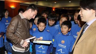 Messi recibió a niños damnificados del tsunami 2011 de Japón