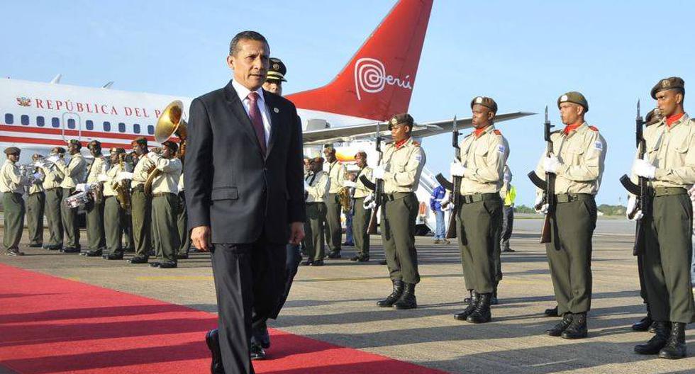 Presidente Ollanta Humala aterrizó hoy en Paramaribo. (Foto: Andina)