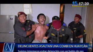 Huaycán: amenazan con estallar balón de gas para evitar captura
