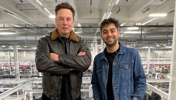 Superfan al fin conoce a Elon Musk y comparte foto en Twitter de su encuentro. (Foto: Tuit de Pranay Pathole)