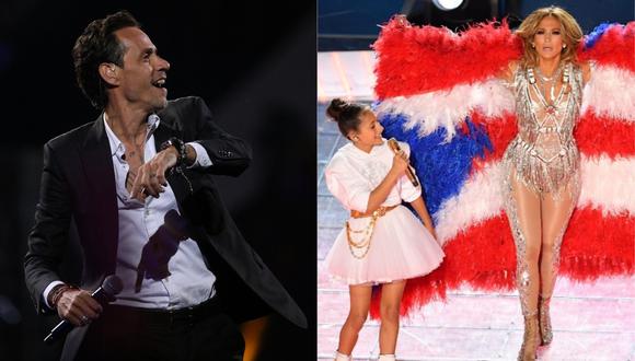 Marc Anthony expresa su felicidad tras ver a su hija en el Super Bowl 2020. (Foto: AFP)