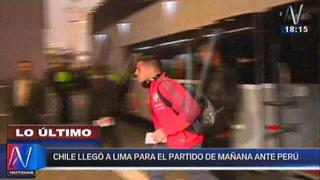 Selección chilena llegó a Lima para enfrentar a Perú
