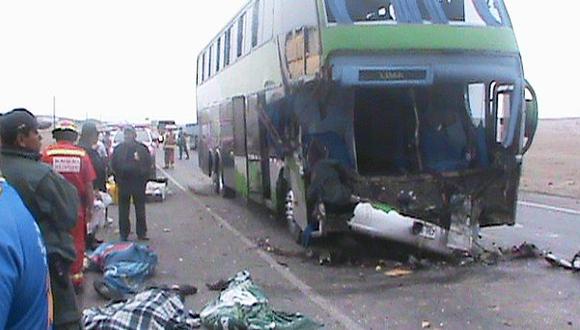 Ica: tres muertos y seis heridos dejó choque de bus con tráiler