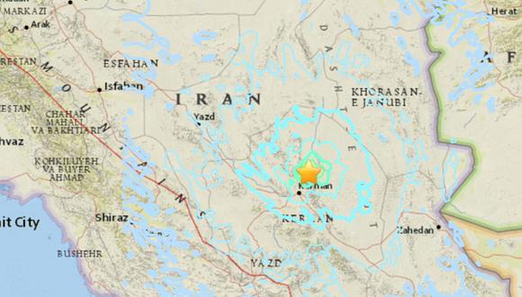 Un terremoto de magnitud 6 sacudió Irán el jueves. (Foto: USGS)