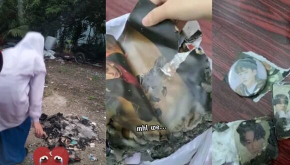 Un hombre quemó la colección de K-pop de su hija y recibió críticas de usuarios de las redes sociales. (Foto: TikTok/cikatienn).