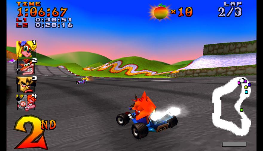 El Crash Team Racing original salió a la venta en 1999 para PlayStation 1. (Captura de pantalla)