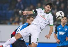 Werder Bremen con Claudio Pizarro evita derrota ante Hoffenheim por la Bundesliga