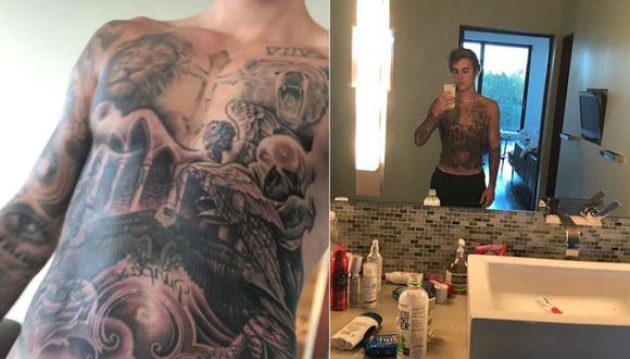 tatuaje de selena del nombre de justin