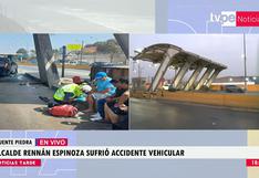 Rennán Espinoza: camioneta en que viajaba el alcalde de Puente Piedra impactó contra caseta de peaje y terminó volcándose | VIDEOS