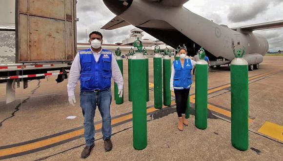 El director del Hospital Regional de Loreto Carlos Calampa informó que hasta el momento han recibido del Minsa 40 balones de oxígeno pero necesitan 250 balones diarios para cubrir demanda.  (Foto: Minsa).