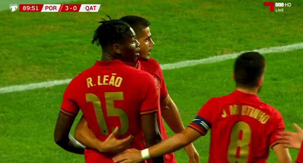 Portugal vs.  Qatar: André Silva’s header after Rafael Leão’s cross for the Portuguese 3-0 |  VIDEO