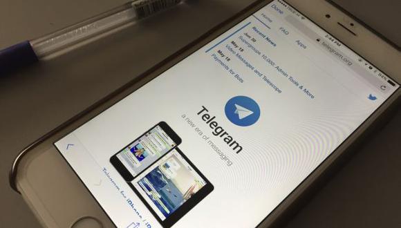 Telegram, app de mensajería. (Foto: AP)