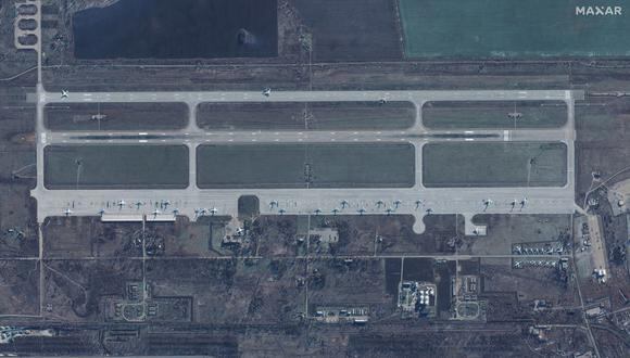 Una imagen de satélite muestra una vista general de la base aérea de Engels, en Saratov, Rusia, el 4 de diciembre de 2022. (Imagen de satélite 2022 Maxar Technologies/Folleto vía REUTERS).