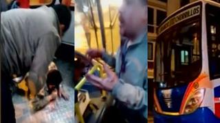 Barranco: pasajeros golpean a sujeto que atacó con una piedra a chofer de bus
